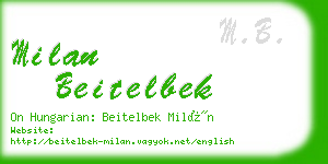 milan beitelbek business card